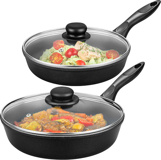 Изображение товара Набор сковородок Elan Gallery Гармония Вкуса / 120291+2 (черный оникс)