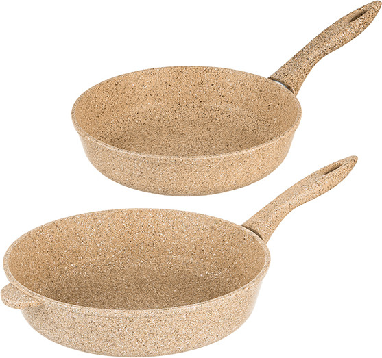 Изображение товара Набор сковородок Elan Gallery Гармония Вкуса / 121131+2 (медовый гранит)