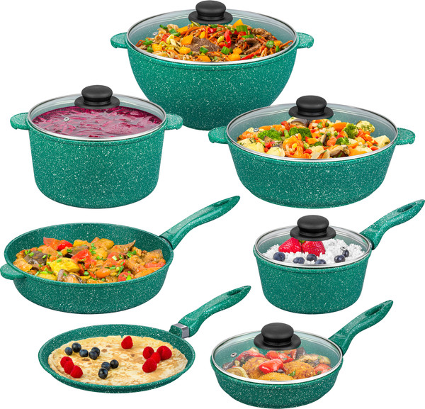 Изображение товара Набор кухонной посуды Elan Gallery 120601+7 (изумруд)