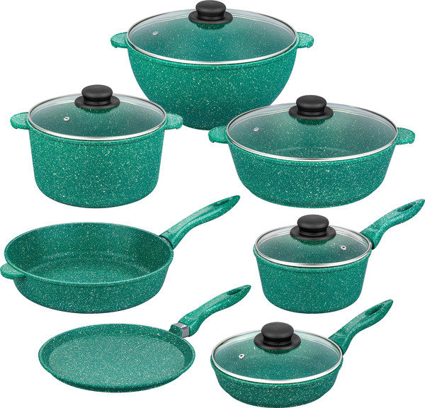Изображение товара Набор кухонной посуды Elan Gallery 120601+7 (изумруд)
