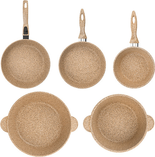 Изображение товара Набор кухонной посуды Elan Gallery 121110+5 (медовый гранит)