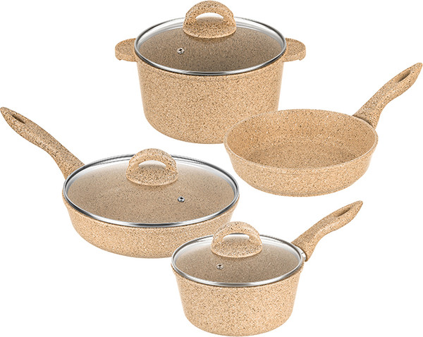Изображение товара Набор кухонной посуды Elan Gallery 121118+4 (медовый гранит)