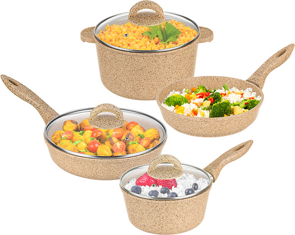 Изображение товара Набор кухонной посуды Elan Gallery 121118+4 (медовый гранит)