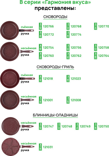 Изображение товара Набор кастрюль Elan Gallery Гармония Вкуса / 120744+3 (рубин)