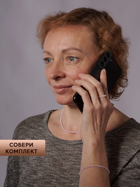 Изображение товара Бусы Wolves Розовый кварц 5475