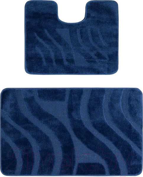 Изображение товара Набор ковриков для ванной и туалета Maximus Symphony 2582 (50x80/40x50, темно-синий)