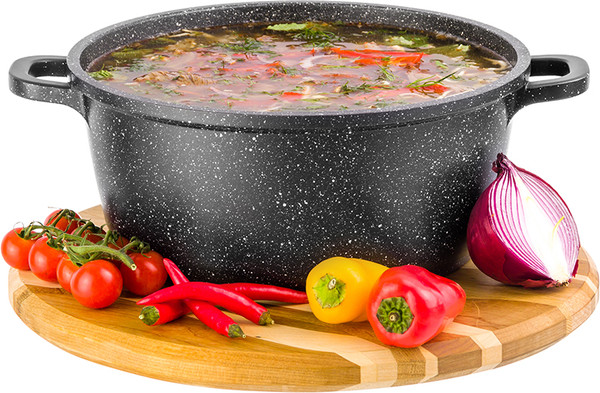 Изображение товара Кастрюля Elan Gallery Гармония Вкуса / 120258 (черный мрамор)