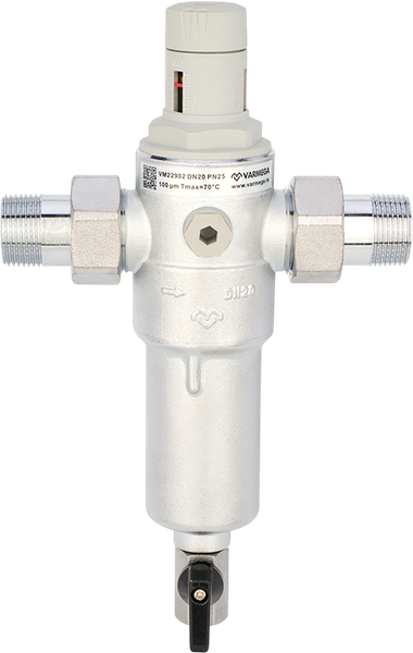 Изображение товара Магистральный фильтр Varmega Сетчатый промывной 3/4" PN25 для ГВС/ХВС / VM22902