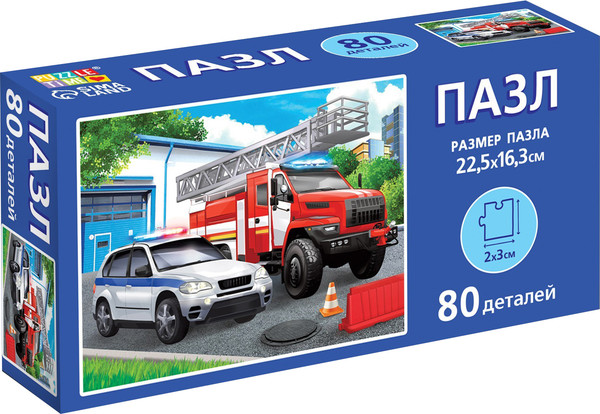 Изображение товара Пазл Puzzle Time Полезные машины / 9178188 (80эл)