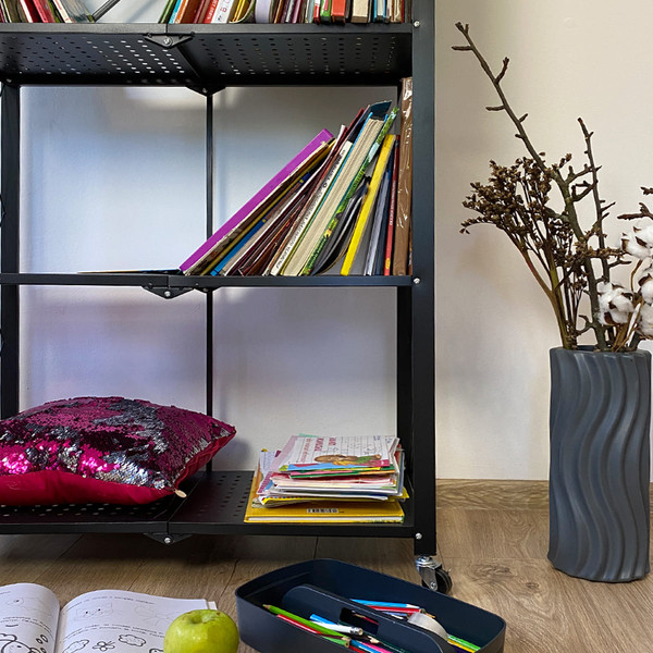 Изображение товара Стеллаж металлический Гелеос Атлант-5 / АСТ-51 (черный)