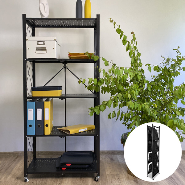 Изображение товара Стеллаж металлический Гелеос Атлант-5 / АСТ-51 (черный)