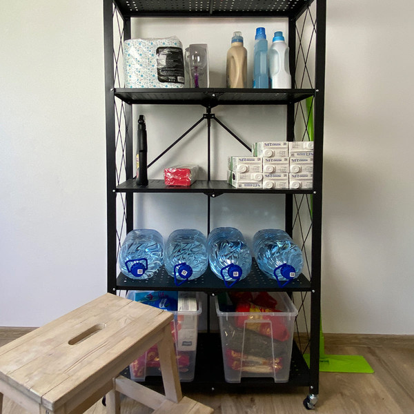 Изображение товара Стеллаж металлический Гелеос Атлант-5 / АСТ-51 (черный)