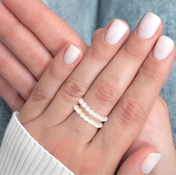 Изображение товара Кольцо Wolves Коралл Двойное 5965 (р.18-19, белый)