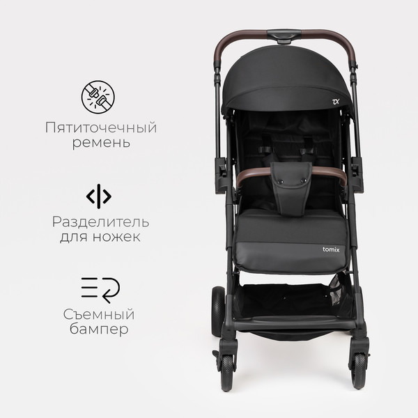 Изображение товара Детская прогулочная коляска Tomix Flip / HP-228 (Black)
