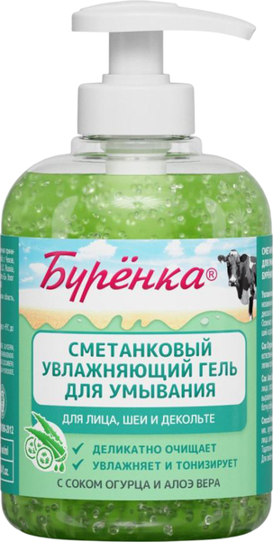 Изображение товара Гель для умывания Лошадиная сила Буренка с соком Огурца и Алоэ Вера (300мл)