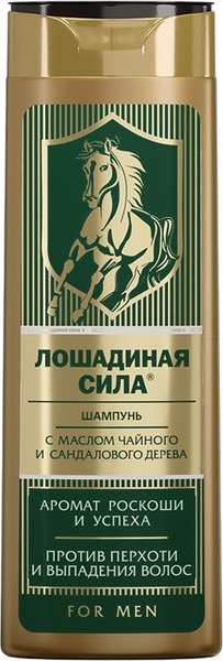 Изображение товара Шампунь для волос Лошадиная сила с маслом сандалового и чайного дерева для мужчин (400мл)