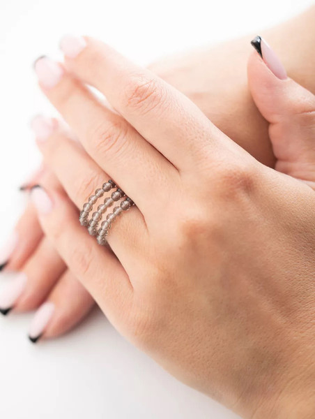 Изображение товара Кольцо Wolves Раухтопаз Тройное 6076 (р.17-18)