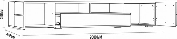 Изображение товара Тумба Woodville ТВ Иоги 2.0 602822 (венге/белый глянец)