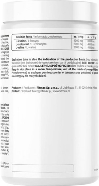 Изображение товара Аминокислоты BCAA Fitmax Pro 8000 Грейпфрут (550г)