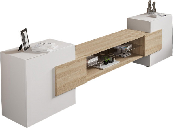 Изображение товара Тумба Woodville ТВ Лисмор 563525 (белый/сонома)