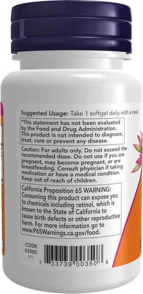 Изображение товара Мультивитаминный комплекс NOW Foods Vitamin A&D 10000/400ui (100капсул)