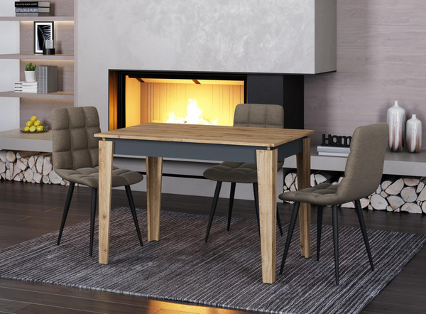 Изображение товара Обеденный стол Woodville Алвин 617345 (дуб вотан/графит)