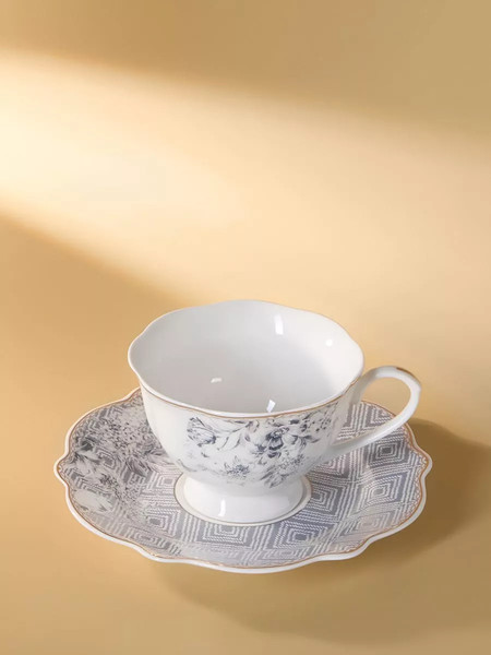 Изображение товара Набор для чая/кофе Arya Nastolgia / 8680943246479 (белый/серый)