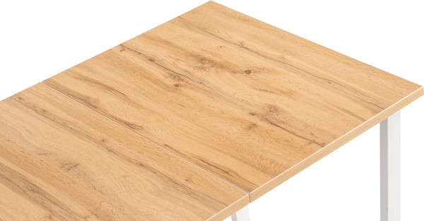 Изображение товара Обеденный стол Woodville Лота Лофт 120 25 мм / 489670 (дуб вотан/белый матовый)