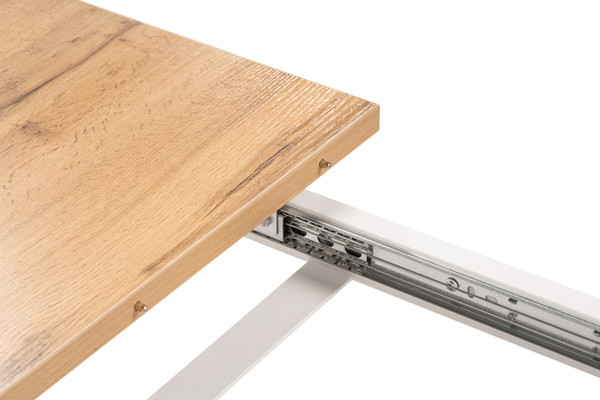 Изображение товара Обеденный стол Woodville Лота Лофт 120 25 мм / 489670 (дуб вотан/белый матовый)