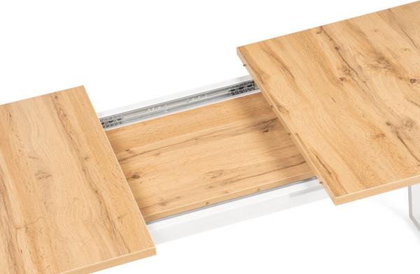 Изображение товара Обеденный стол Woodville Лота Лофт 120 25 мм / 489670 (дуб вотан/белый матовый)