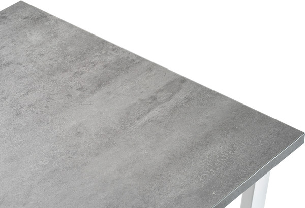 Изображение товара Обеденный стол Woodville Лота Лофт 120 25 мм / 489669 (бетон/белый матовый)