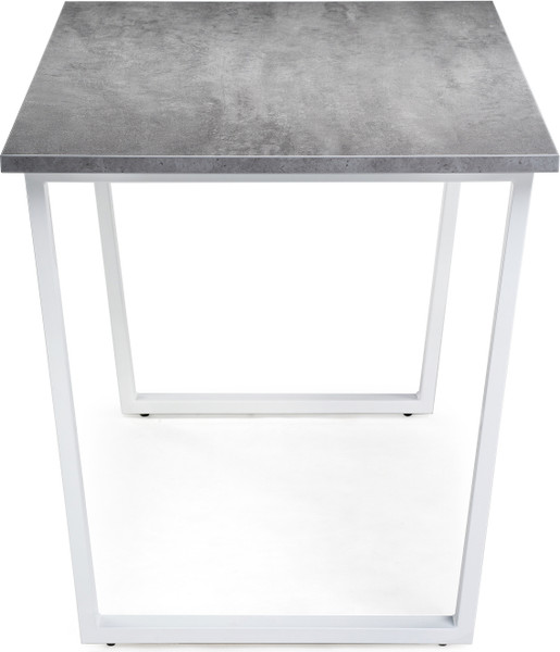 Изображение товара Обеденный стол Woodville Лота Лофт 120 25 мм / 489669 (бетон/белый матовый)