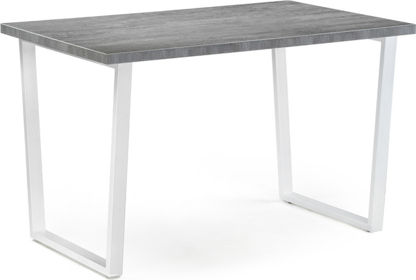 Изображение товара Обеденный стол Woodville Лота Лофт 120 25 мм / 489669 (бетон/белый матовый)