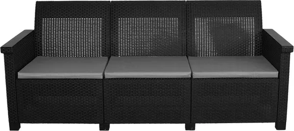 Изображение товара Диван садовый Adriano Basegi 3 Р6064ТС (темно-серый)