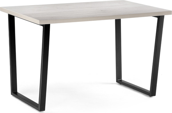 Изображение товара Обеденный стол Woodville Лота Лофт раскладной 120 25 мм / 489625 (юта/черный матовый)