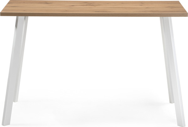 Изображение товара Обеденный стол Woodville Тринити Лофт 120 25 мм / 489654 (дуб вотан/белый матовый)