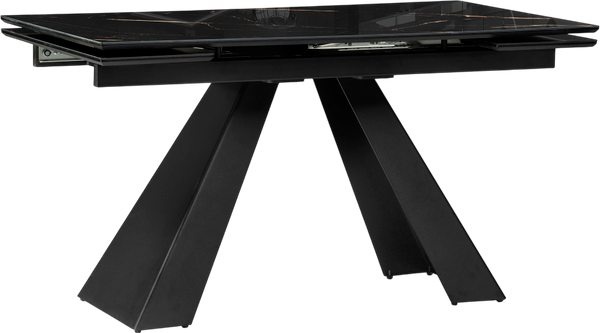 Изображение товара Обеденный стол Woodville Торвальд 140-200х80х77 / 474325 (обсидиан/черный)