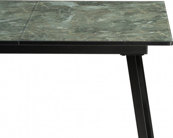Изображение товара Обеденный стол Woodville Агни 110 / 453136 (королевский мрамор/черный матовый)