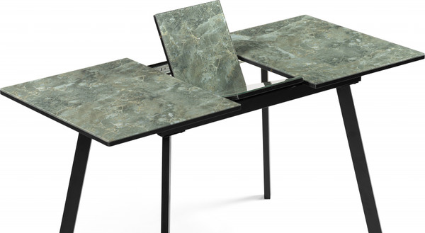 Изображение товара Обеденный стол Woodville Агни 110 / 453136 (королевский мрамор/черный матовый)