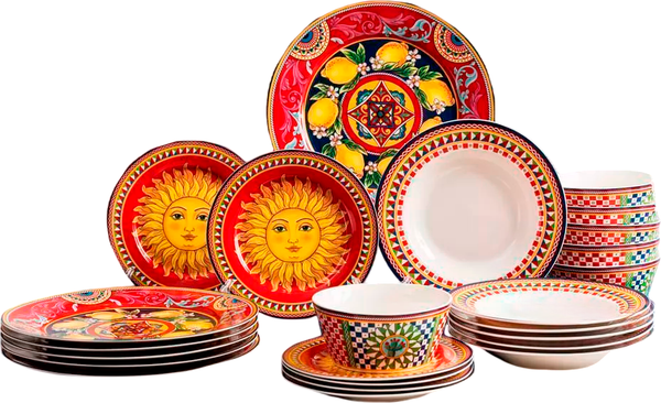 Изображение товара Набор столовой посуды Arya Sole Rosso / 8680943249807