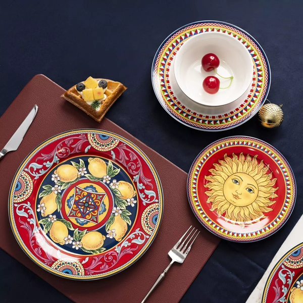 Изображение товара Набор столовой посуды Arya Sole Rosso / 8680943249807