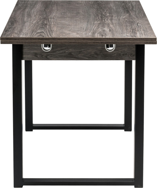 Изображение товара Обеденный стол Woodville Форли 424179 (дуб рошелье/черный матовый)