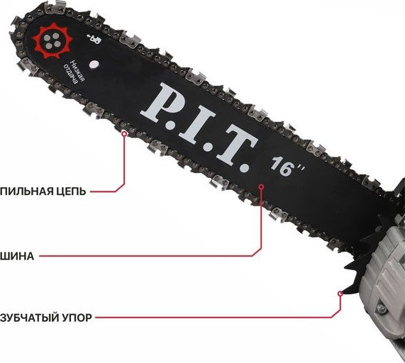 Изображение товара Бензопила цепная P.I.T GCS45-C6