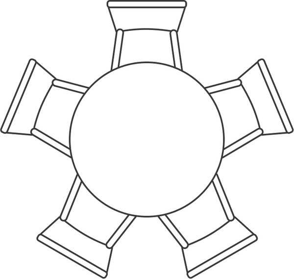 Изображение товара Обеденный стол Woodville Rock 100х75 / 15536 (white/black)