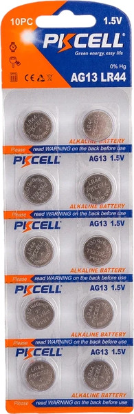 Изображение товара Комплект батареек Pkcell LR44 / AG13-10B (10шт)