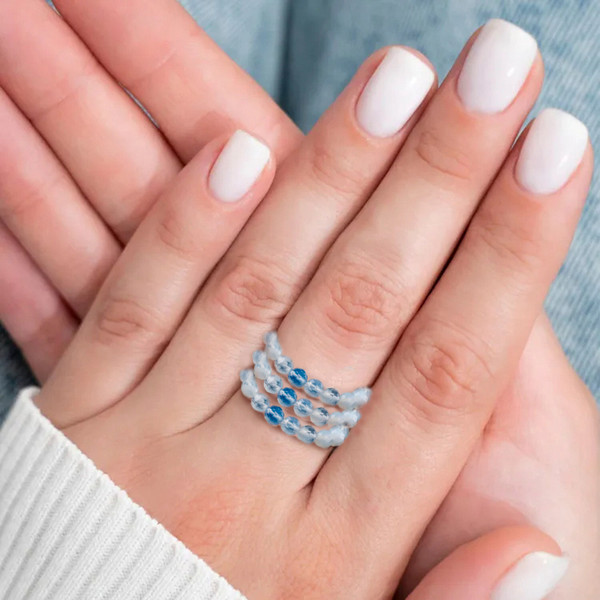 Изображение товара Кольцо Wolves Аквамарин Тройное 6211 (р.16-17)