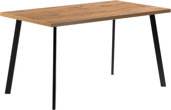 Изображение товара Обеденный стол Notta Тринити Лофт 140 25 мм / 489624 (дуб вотан/черный матовый)