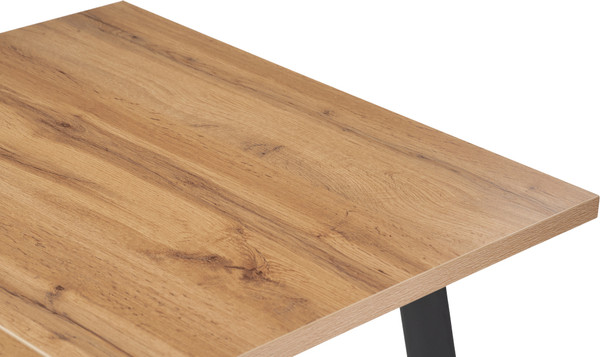 Изображение товара Обеденный стол Notta раскладной Колон Лофт 120 25 мм / 489606 (дуб вотан/черный матовый)