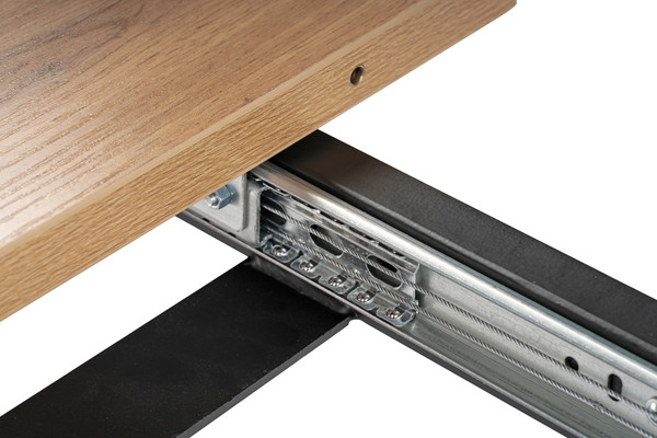 Изображение товара Обеденный стол Notta раскладной Колон Лофт 120 25 мм / 489606 (дуб вотан/черный матовый)