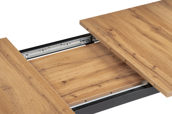 Изображение товара Обеденный стол Notta раскладной Колон Лофт 120 25 мм / 489606 (дуб вотан/черный матовый)